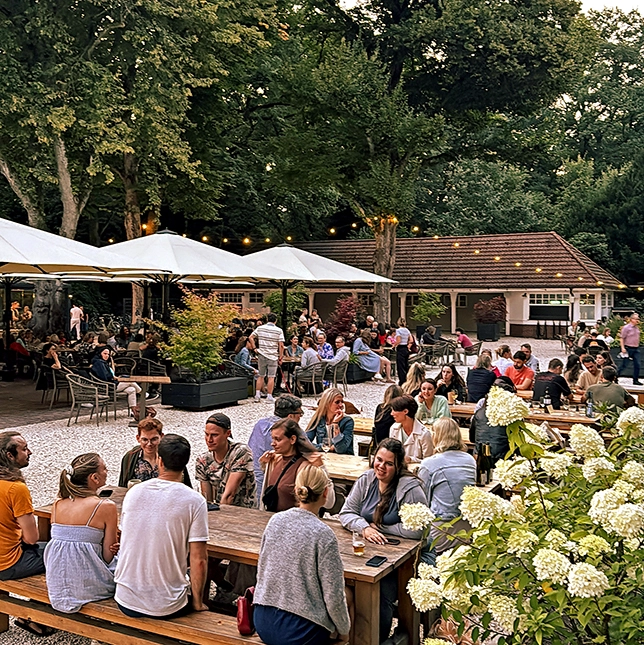 Biergarten Besucher